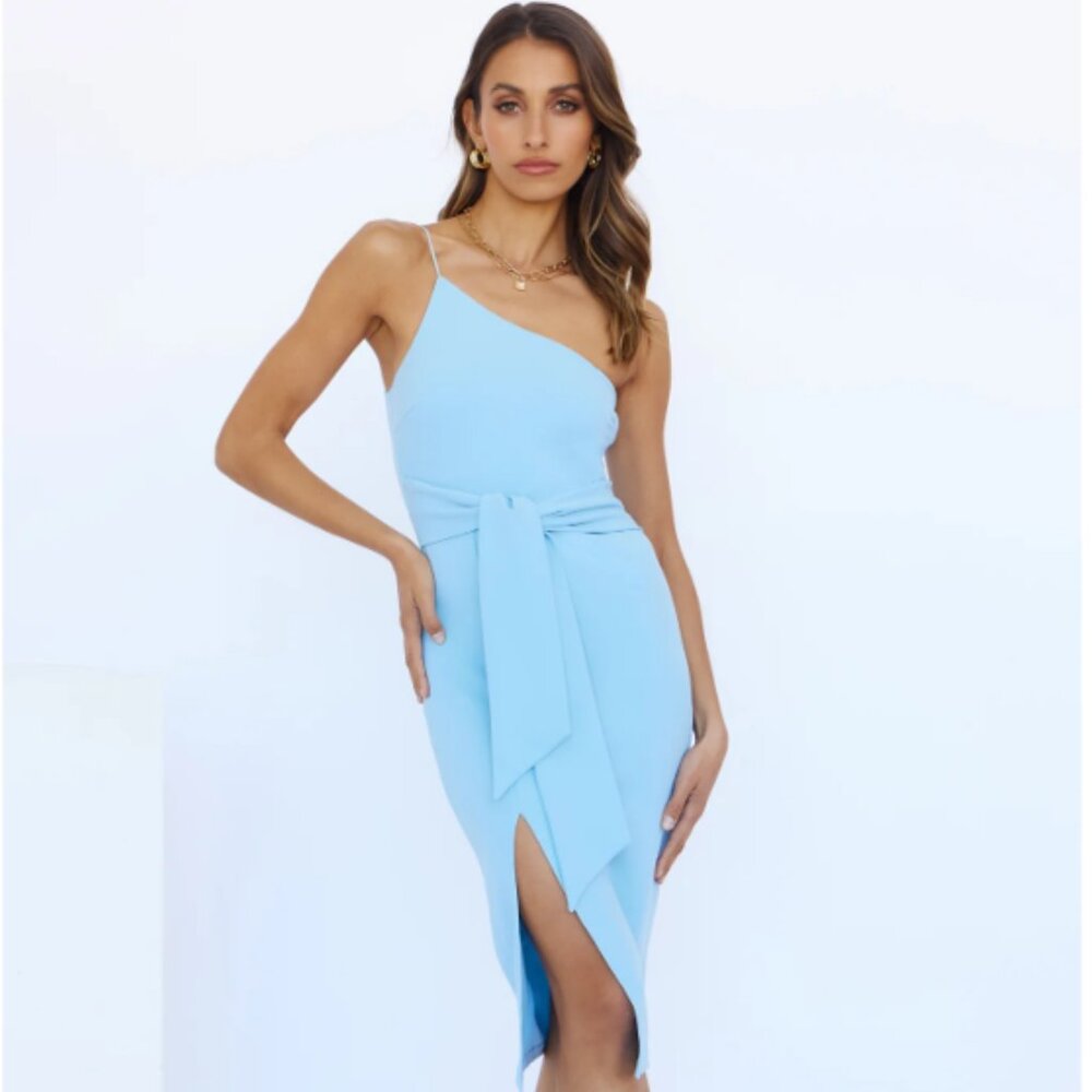 Hello Molly Not Like Other Girls Midi Dress Blue